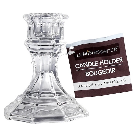 💎 CRYSTAL GLASS CANDLE HOLDER 💎 - Picture 2 of 5